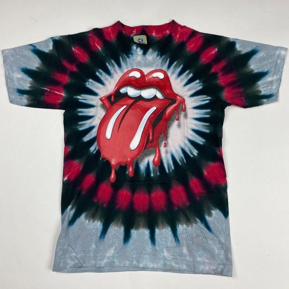 Liquid Blue Other - Vintage NWOT Y2K The Rolling Stones Liquid Blue Tie Dye T Shirt Mens Small